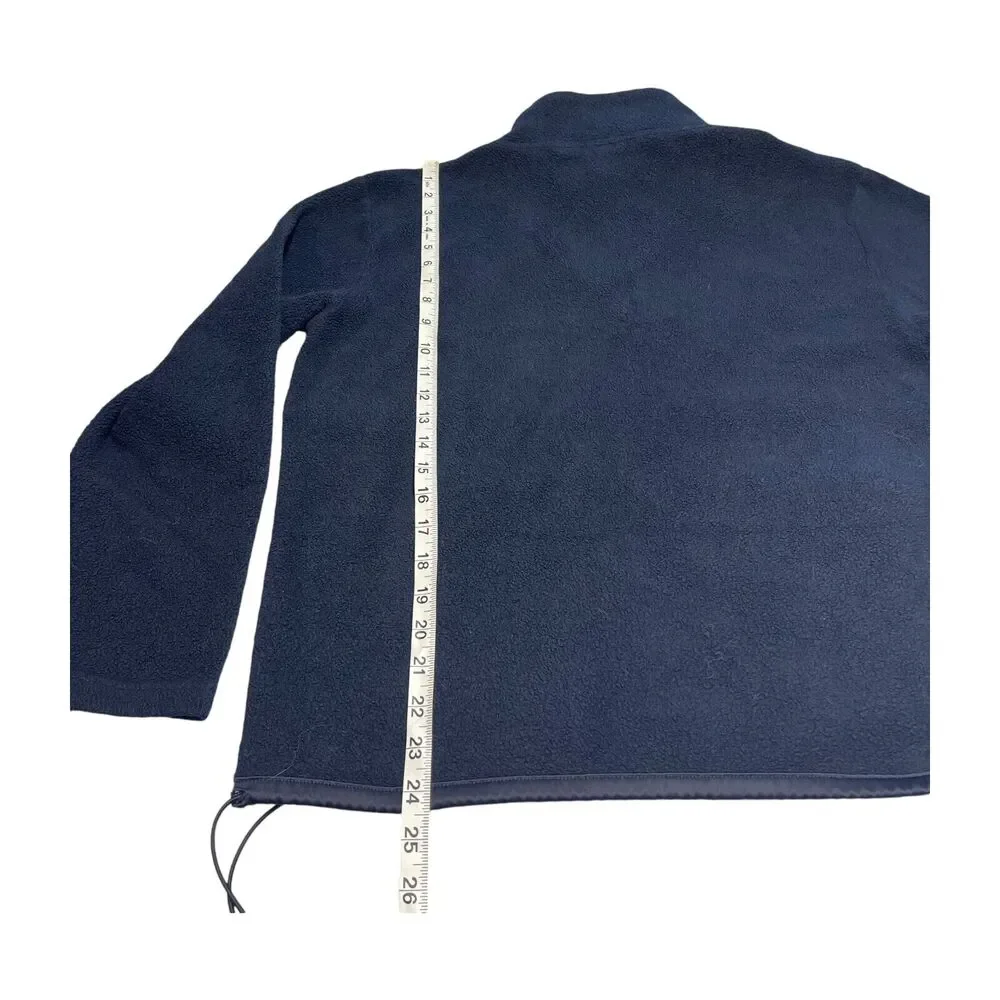 NY Jeans New York & Company Fleece Jacket Men's Medium Navy Blue 100% Polyester - Picture 5 of 6